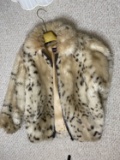 Vintage Faux Fur Coat Made in England