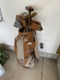 Vintage set of golf clubs