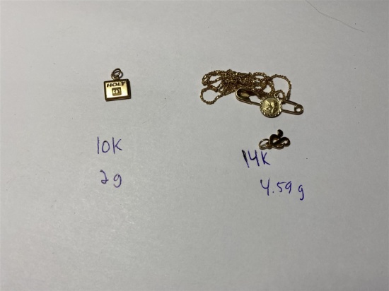 Assortment Scrap Gold Jewelry 14 and 10k