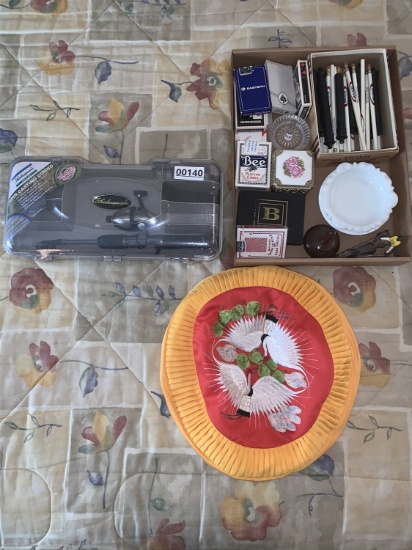 Fishing Pole, Pillow Topper & Advertisement Pencils