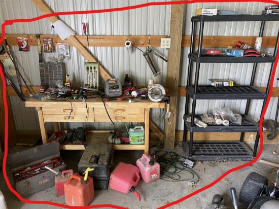 Group lot of assorted tools and garage items