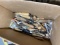 Box lot of assorted old chisel handles