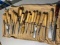 Large lot of assorted scrapers, chisels, slicks woodworking tools