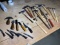 Group lot of assorted hammers, Knives
