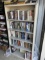 Three metal bookshelves