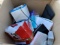 Box of assorted printer paper, photo paper, supplies