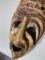 Unusual Carved Tribal Mask Strange Face in Agony or Delight