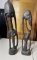 Pair of bizarre and beautiful African carved wood art statues