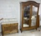 Large European vintage Armoire PLUS Marble Topped Cabinet
