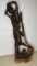 Large very heavy carved wood African sculpture art piece