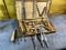 Antique Group of Large Sized Wood Chisels in Case