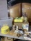 Vintage Kitchen Items, Glass Oiler, Black Americano Fan, and Hostess Napkin Dispenser and More