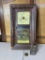 Antique clock w/Brass Clock Works by JC Brown with Havanna Scene