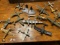 Group lot of metal plane models PLUS plastic