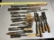 Large Group Lot of Antique Wood Gouges Chisels