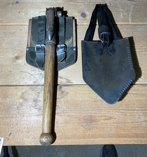 Pair of Vintage Military Trench Shovels