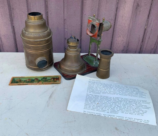 Magic Lantern With Accessories and Glass Slide