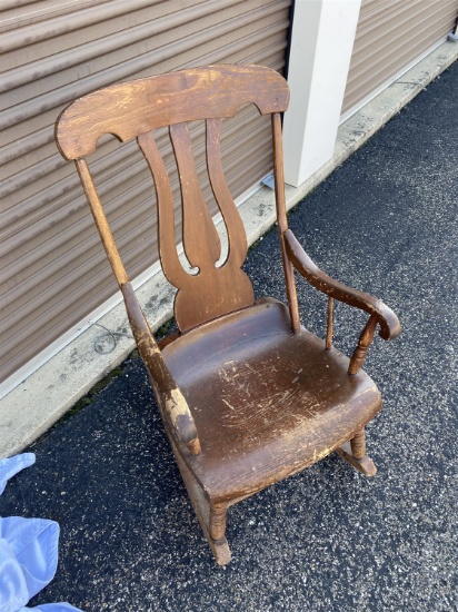 Antique Empire period rocking chair