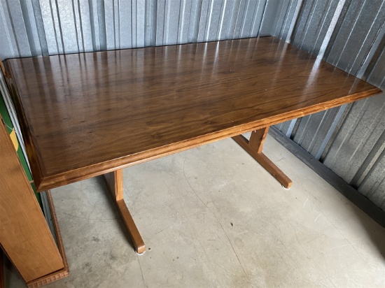 Unusual Vintage Mid Century Modern Wooden Table