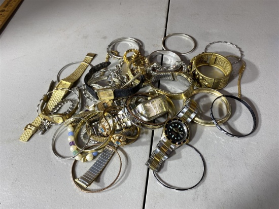 Group lot of assorted watches, costume jewelry