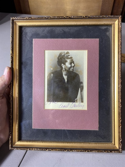 Old Framed Signed Photo of Pearl Bailey