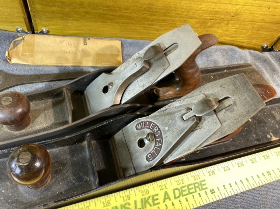 Pair of Antique Bench or Jointer Planes - Marsh and Millers Falls