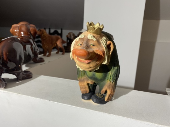 Whimsical wooden carving of a man - Henning - Norway
