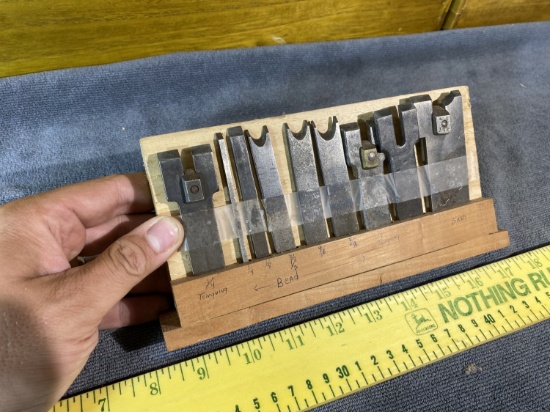 Case of Antique Plane Cutters or Blades