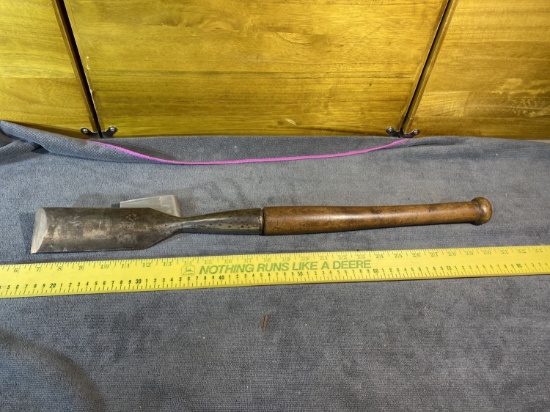 Large Sized Antique Slick or Tiber Chisel with Handle