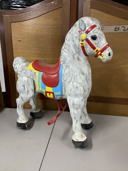 Antique Mobo Metal Riding Horse Toy