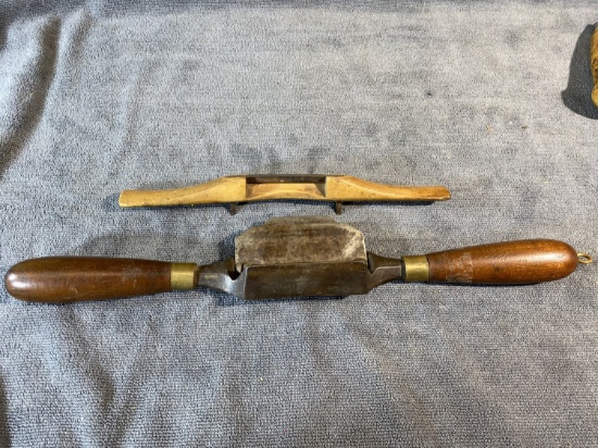 2 Early Antique Scraper Tools Including All Wood Sheffield