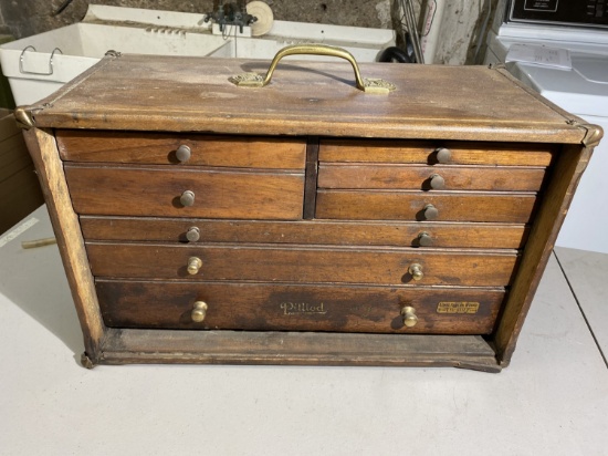 Antique Wooden Carpenter's Toolbox
