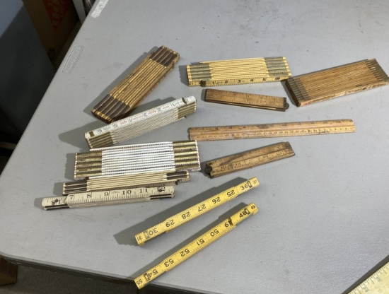 Group lot of Carpenter's Folding Rules