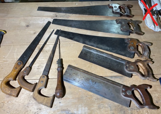 Antique Hand Saws Group Lot