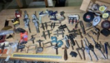 Large lot of vintage small clamps, other tools