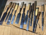 Big lot of assorted Scrapers or smaller timber chisels or slicks