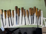 Large lot of assorted Chisels, scraper, other woodworking tools