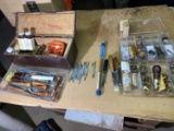 Large lot assorted leather working tools and more