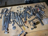 Lot of assorted wrenches and tools