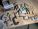 Lot of scissors, clamps, pliers etc