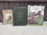 3 Vintage or antique books on birds.