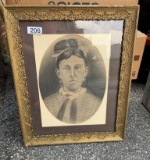 Antique Chalk photo Portrait