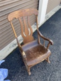 Antique Empire period rocking chair