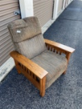 Oak Morris type reclining chair
