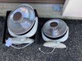 Group of three electric heaters