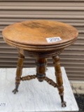 Antique Organ Stool with Glass feet