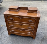 Antique Dresser with glove boxes, foliate pulls