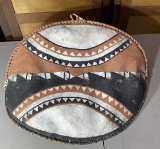 Old Paint Decorated African Tribal Shield
