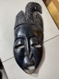 Unusual Carved Old Tribal Mask Face in Agony Large Size