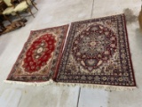 Pair of vintage machine made Persian style rugs